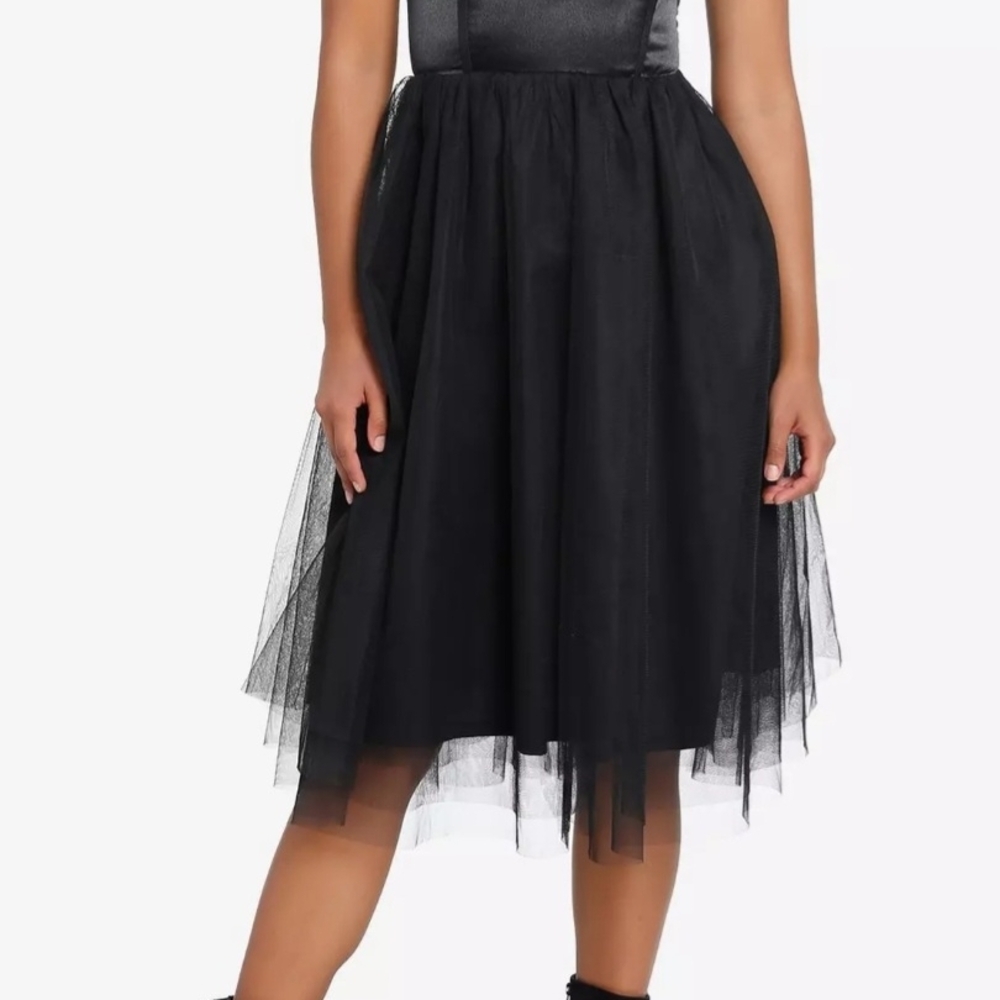 Hot Topic Cosmic Aura Black Corset Tulle Midi Dress Size 3x - Picture 2 of 10